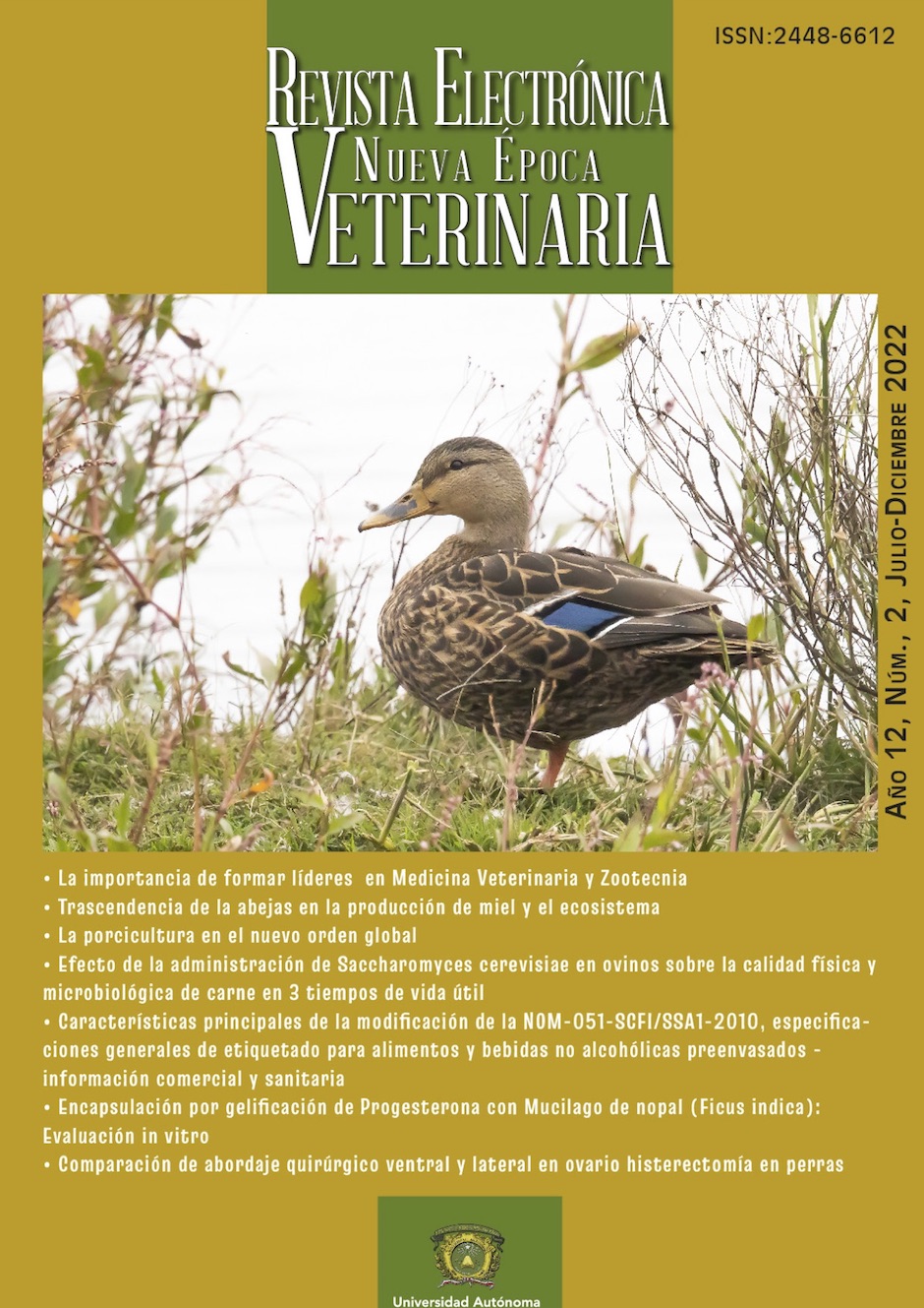 Revista Electrónica Nueva Época Veterinaria, Año 12 - No. 2, Julio-Diciembre 2022